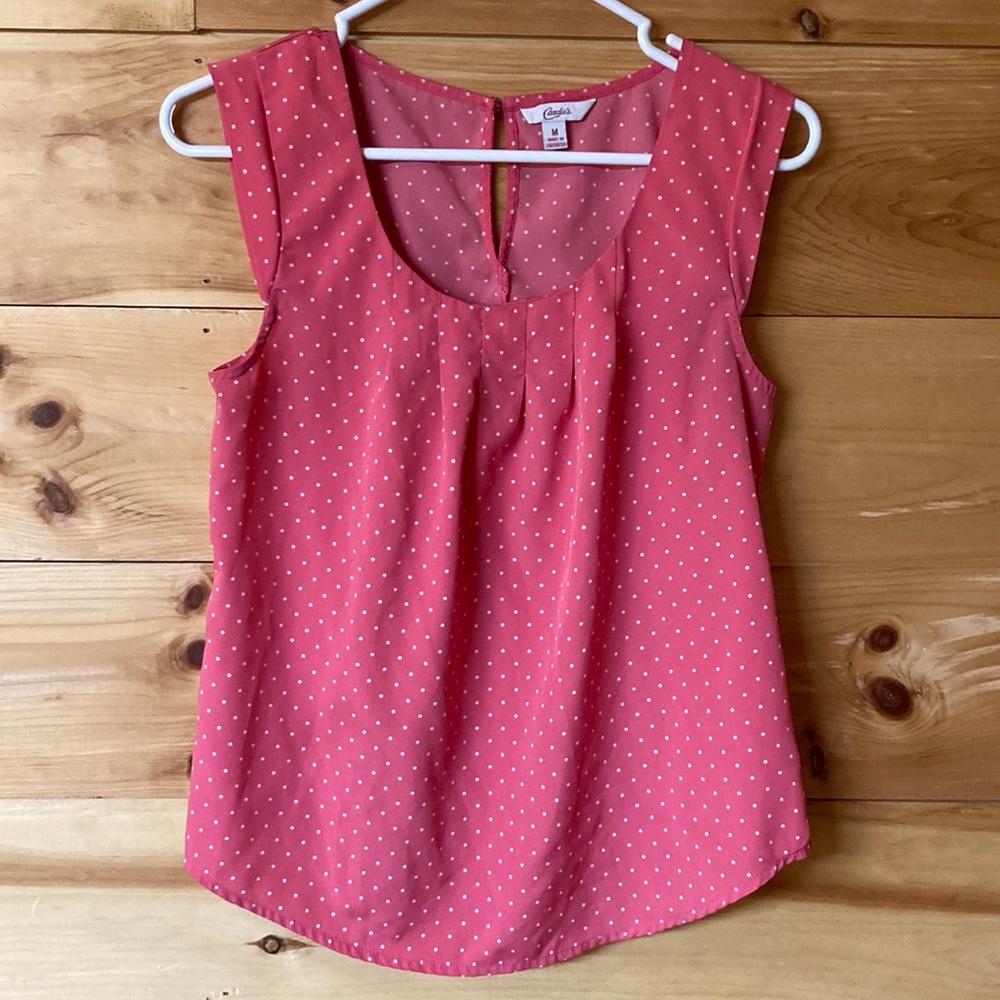Candies Pink Polka Dot Blouse